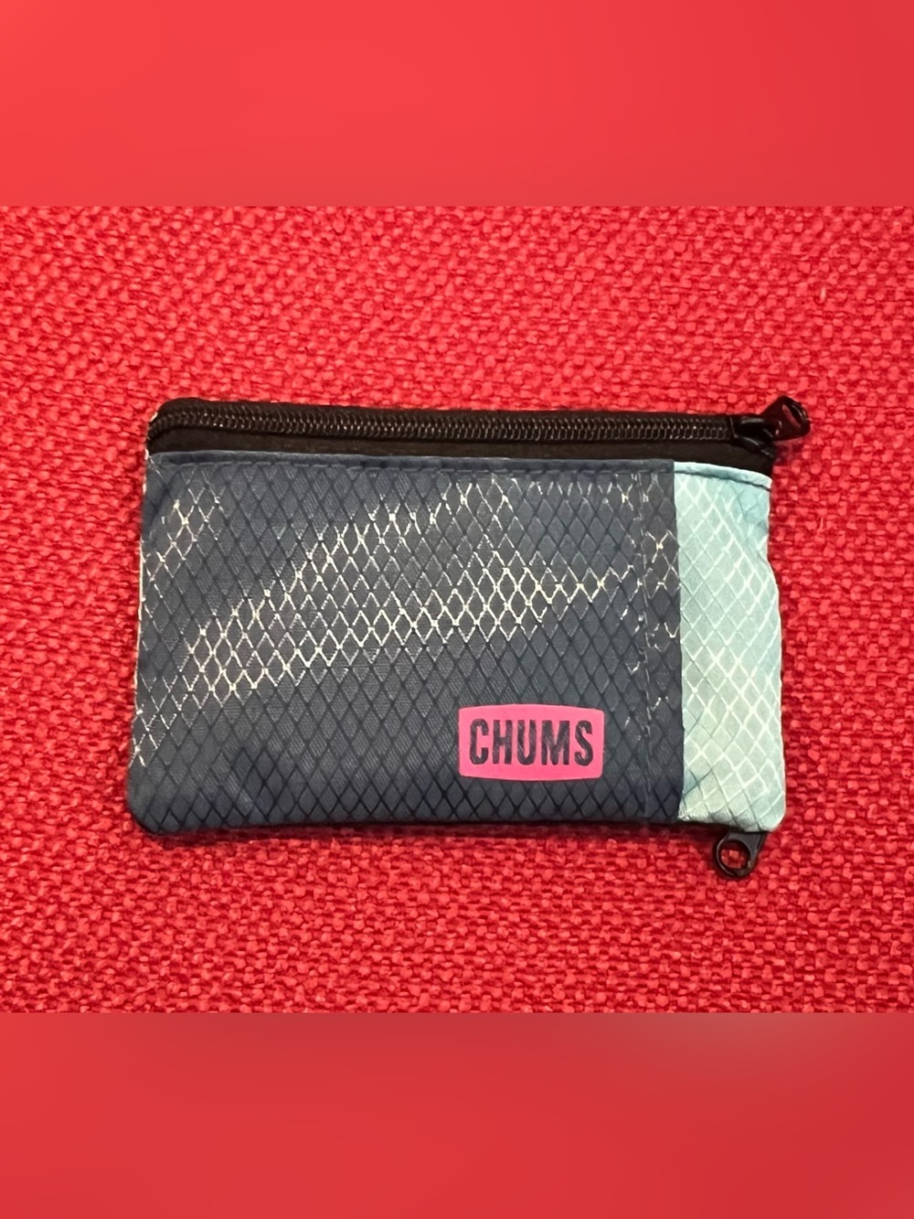 Chums Compact RFID Blocking Nylon Wallet Dual Zippered Camping HikeCard Holder